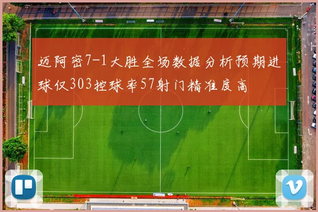 迈阿密7-1大胜全场数据分析预期进球仅303控球率57射门精准度高